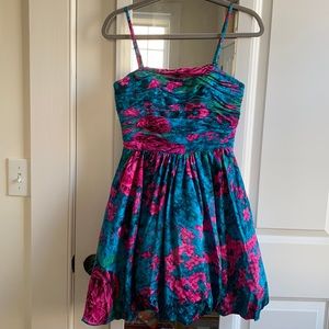 Tracy Reese floral dress bubble skirt
